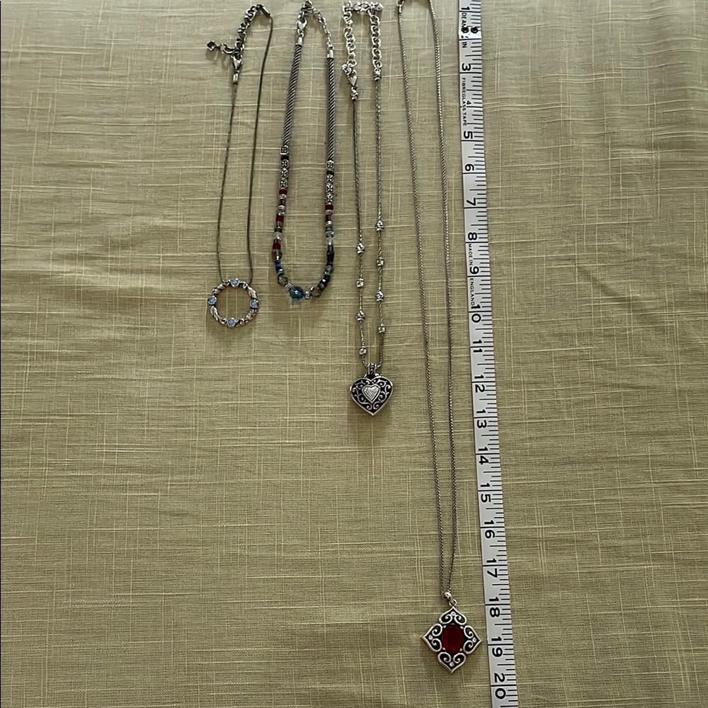 Elegant Silver and Red Pendant Necklace